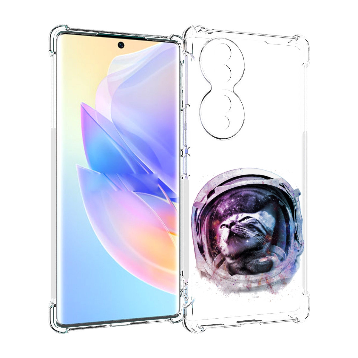 

Чехол MyPads кот в шлеме для Honor 70, Прозрачный, Tocco