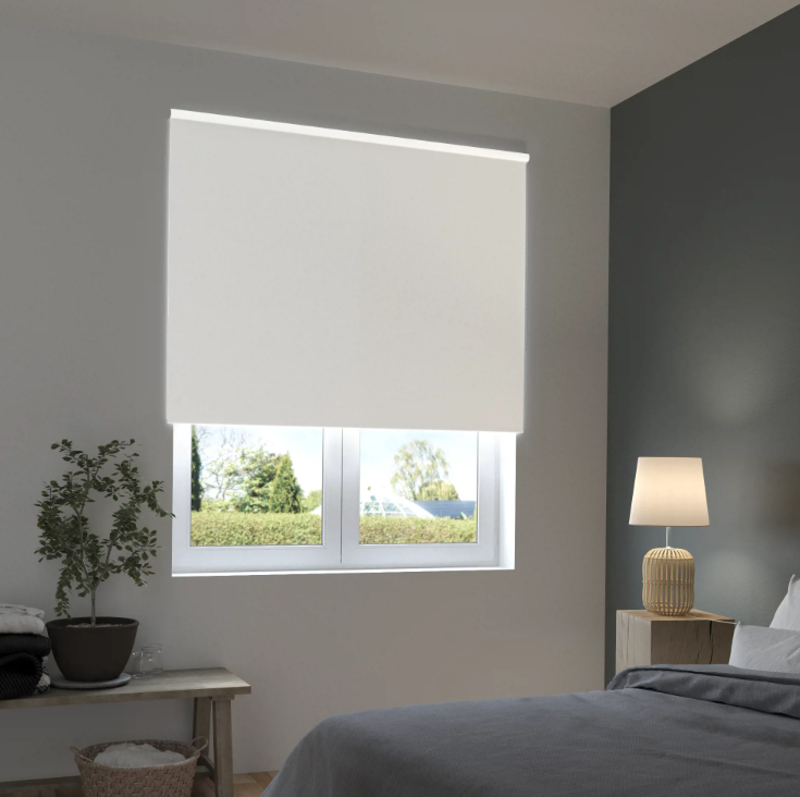 

Штора рулонная блэкаут Inspire Santos 200x175 см белая White 0, Santos