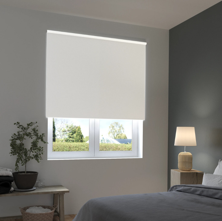 

Штора рулонная блэкаут Inspire Santos 140x175 см белая White, Santos