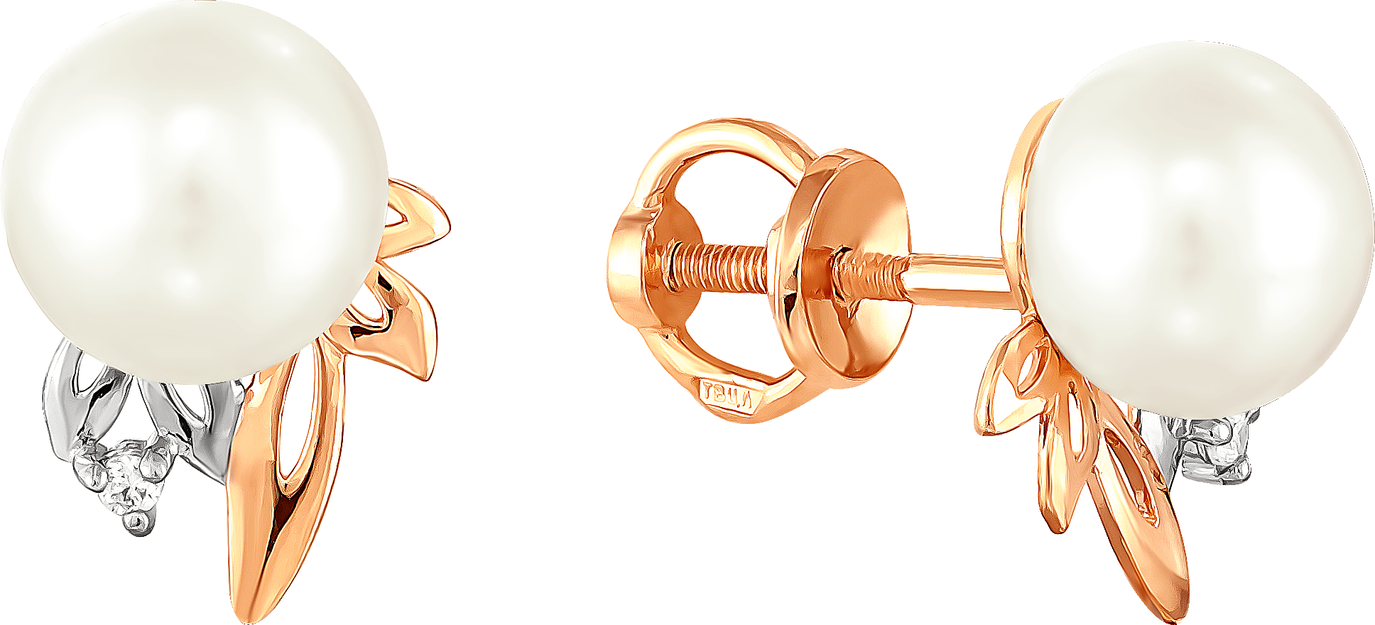 

Серьги женские из золота Примаэксклюзив 290-1-861Р, жемчуг/фианит, 290-1-861Р