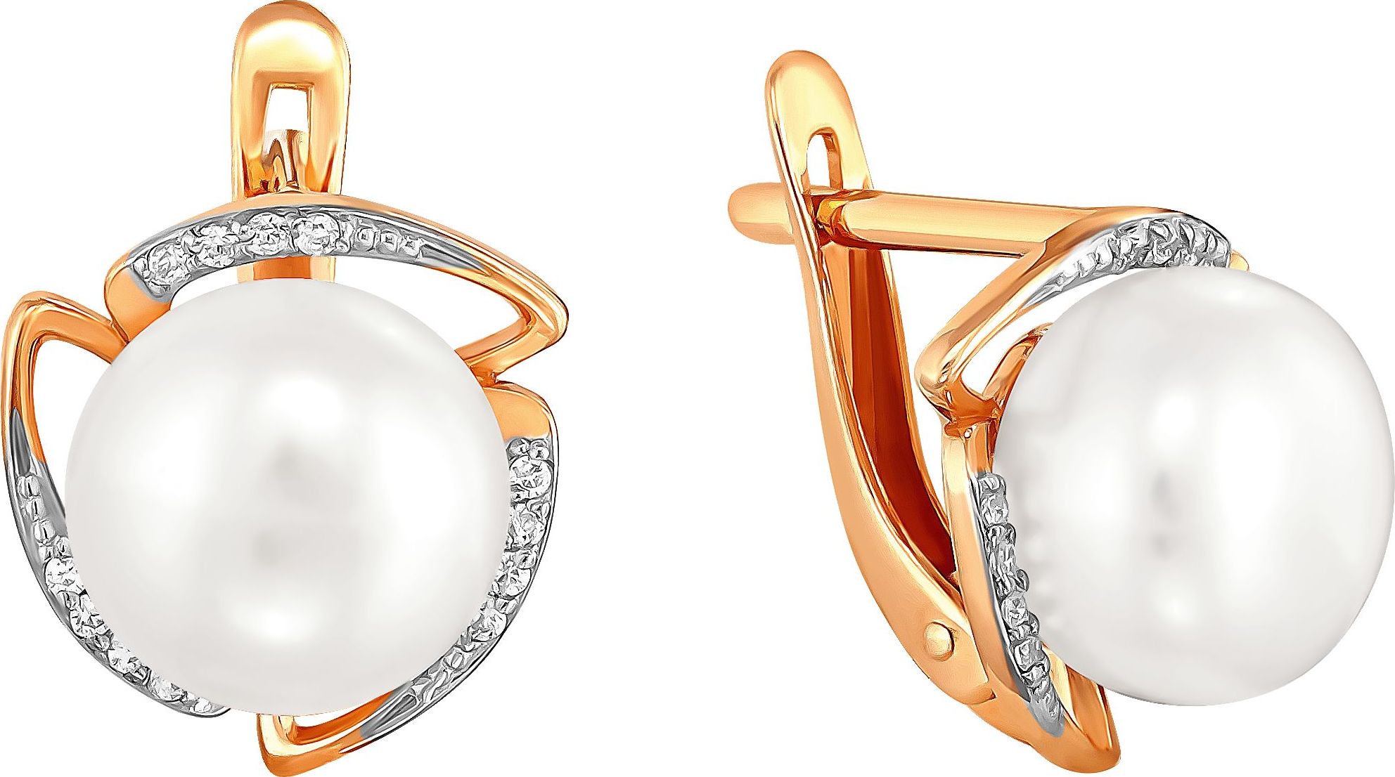 

Серьги женские из золота Примаэксклюзив 290-1-772Р, жемчуг/фианит, 290-1-772Р
