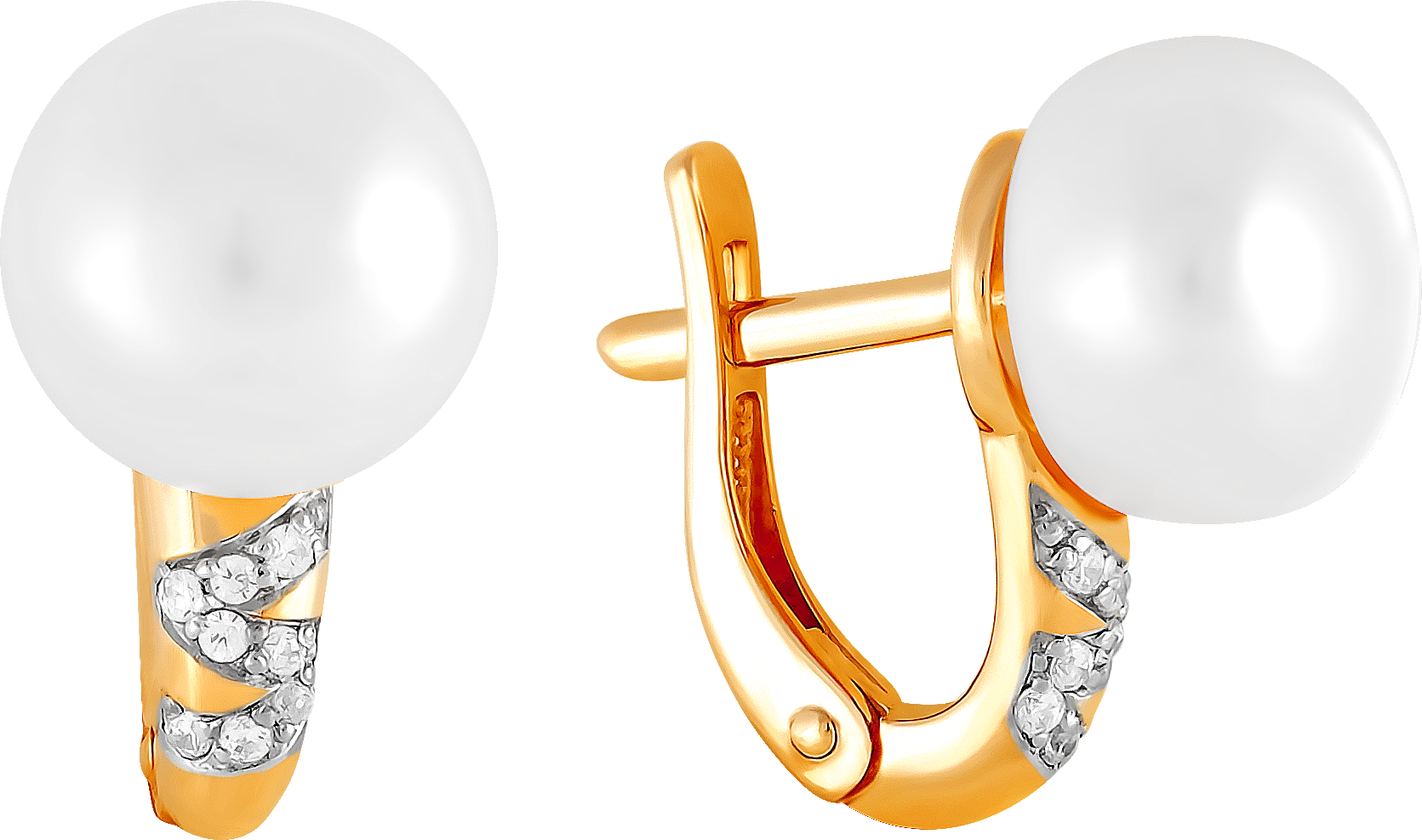 

Серьги женские из золота Примаэксклюзив 290-1-759Р, жемчуг/фианит, 290-1-759Р