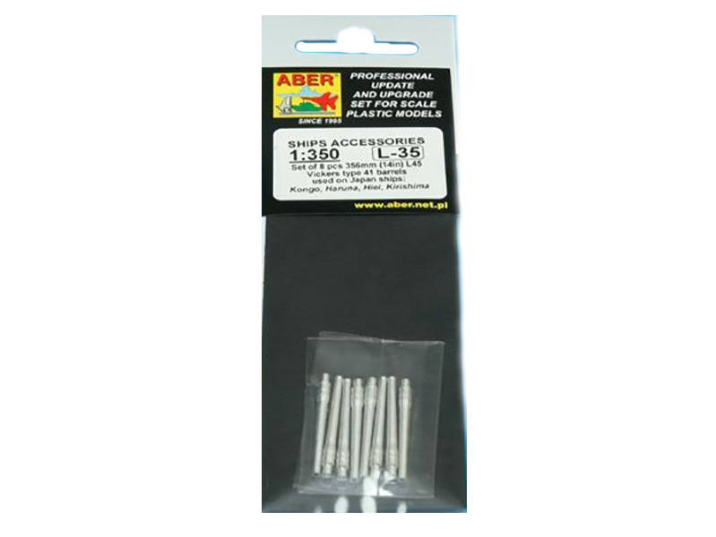 

350 L-35 Aber 1/350 Set of 8 pcs 356mm barrels for Kongo, 350 L-35
