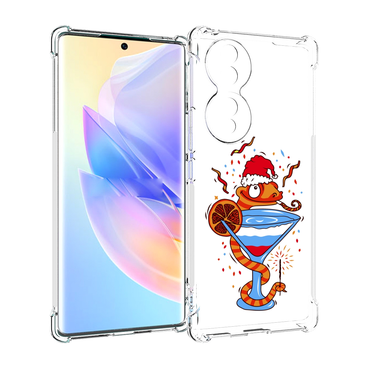 

Чехол MyPads змейка для Honor 70, Прозрачный, Tocco