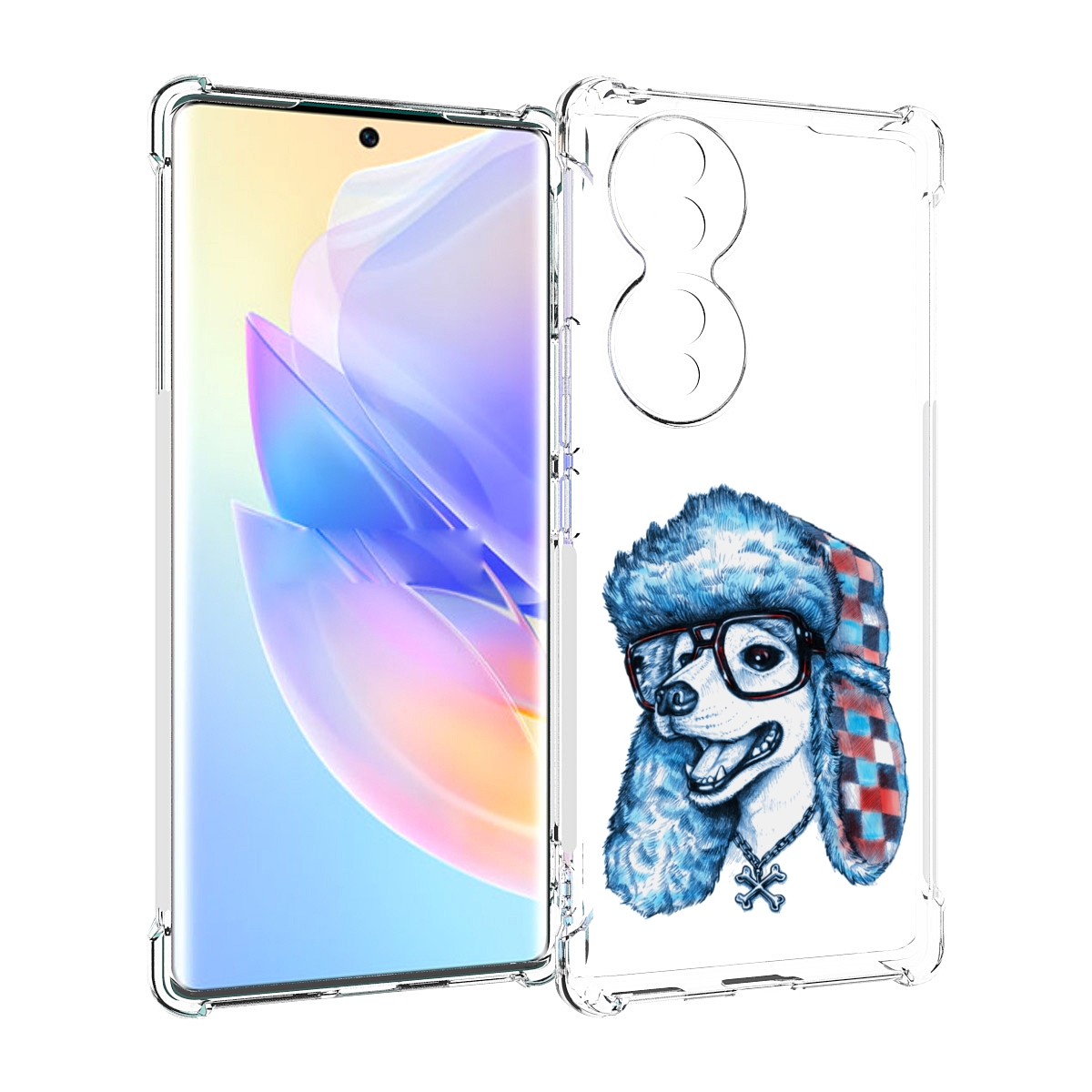

Чехол MyPads зимний пес для Honor 70, Прозрачный, Tocco