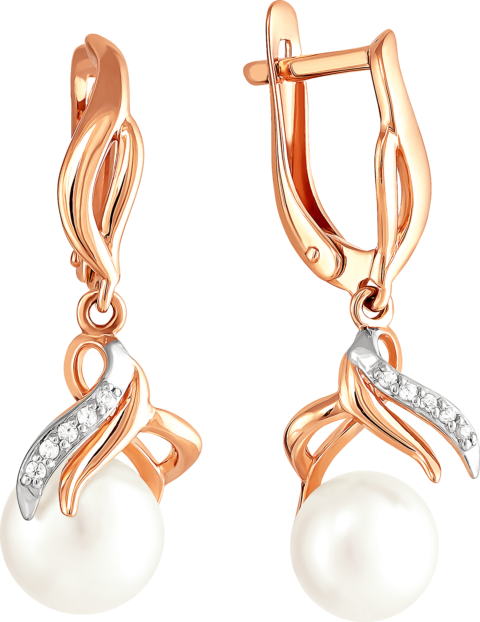 

Серьги женские из золота Примаэксклюзив 290-1-834Р, жемчуг/фианит, 290-1-834Р