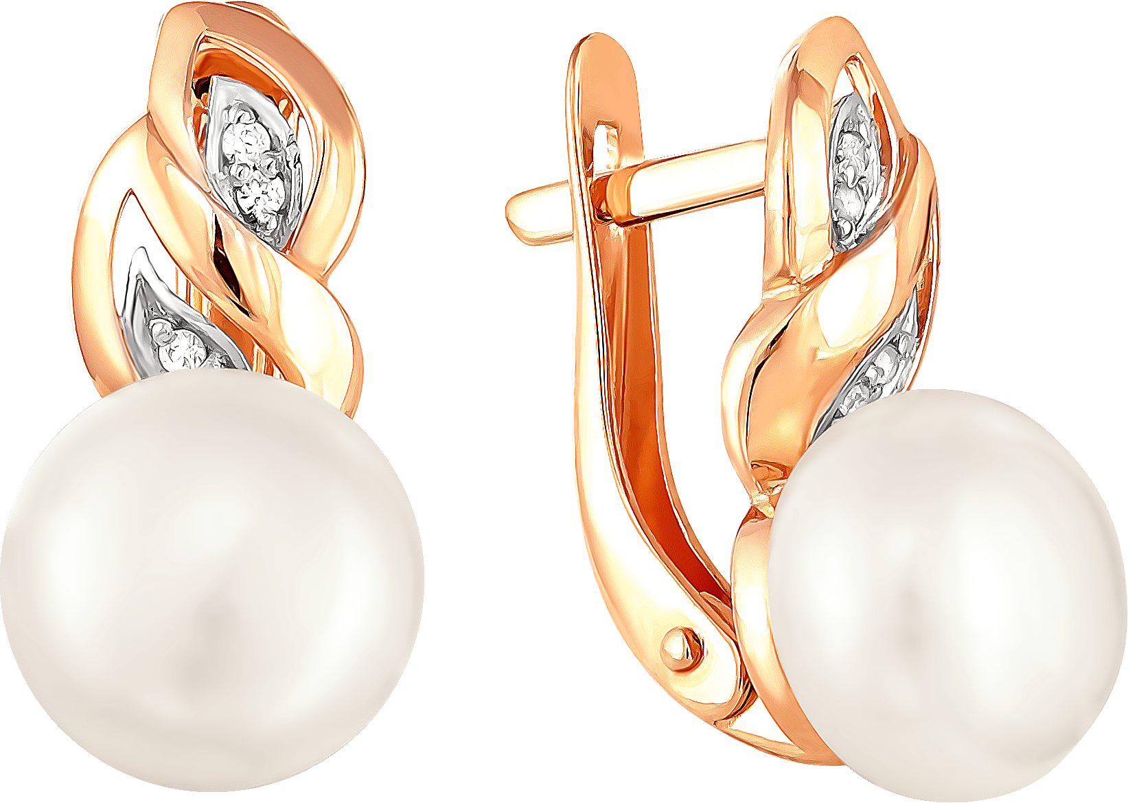 

Серьги женские из золота Примаэксклюзив 290-1-792Р, жемчуг/фианит, 290-1-792Р