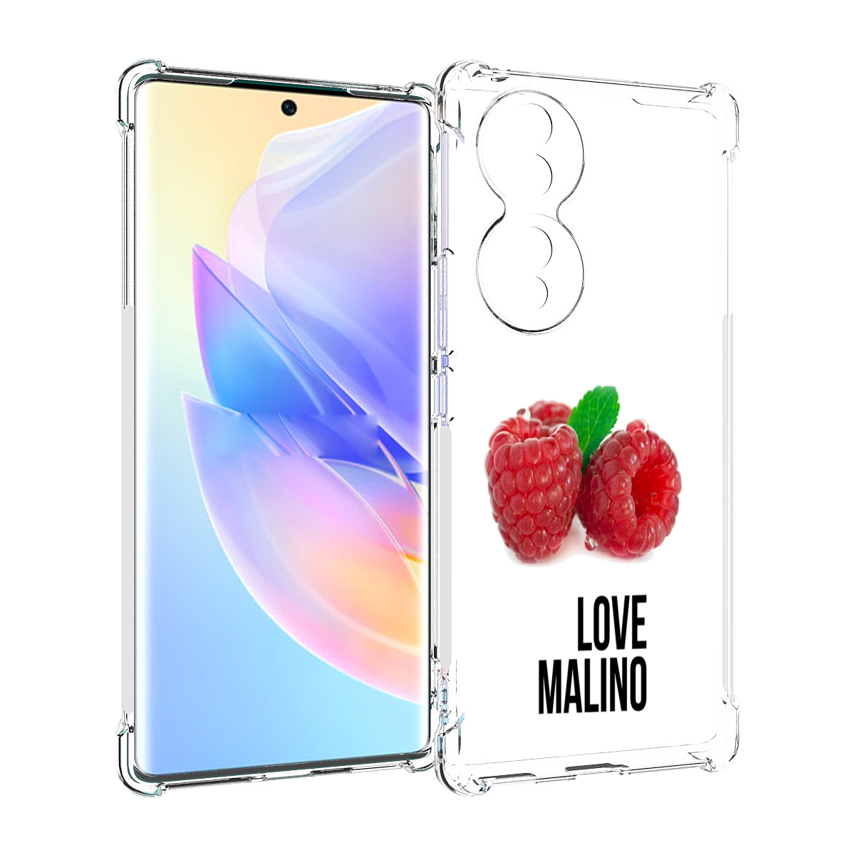 

Чехол MyPads Бренд лове малино для Honor 70, Прозрачный, Tocco