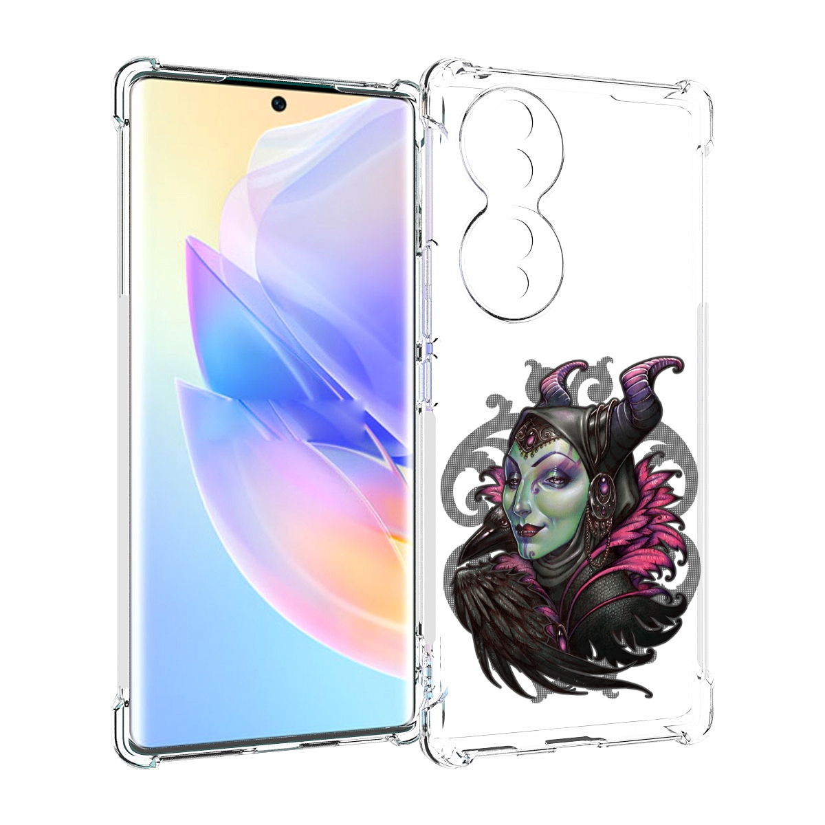 

Чехол MyPads зеленая девушка с вороном для Honor 70, Прозрачный, Tocco