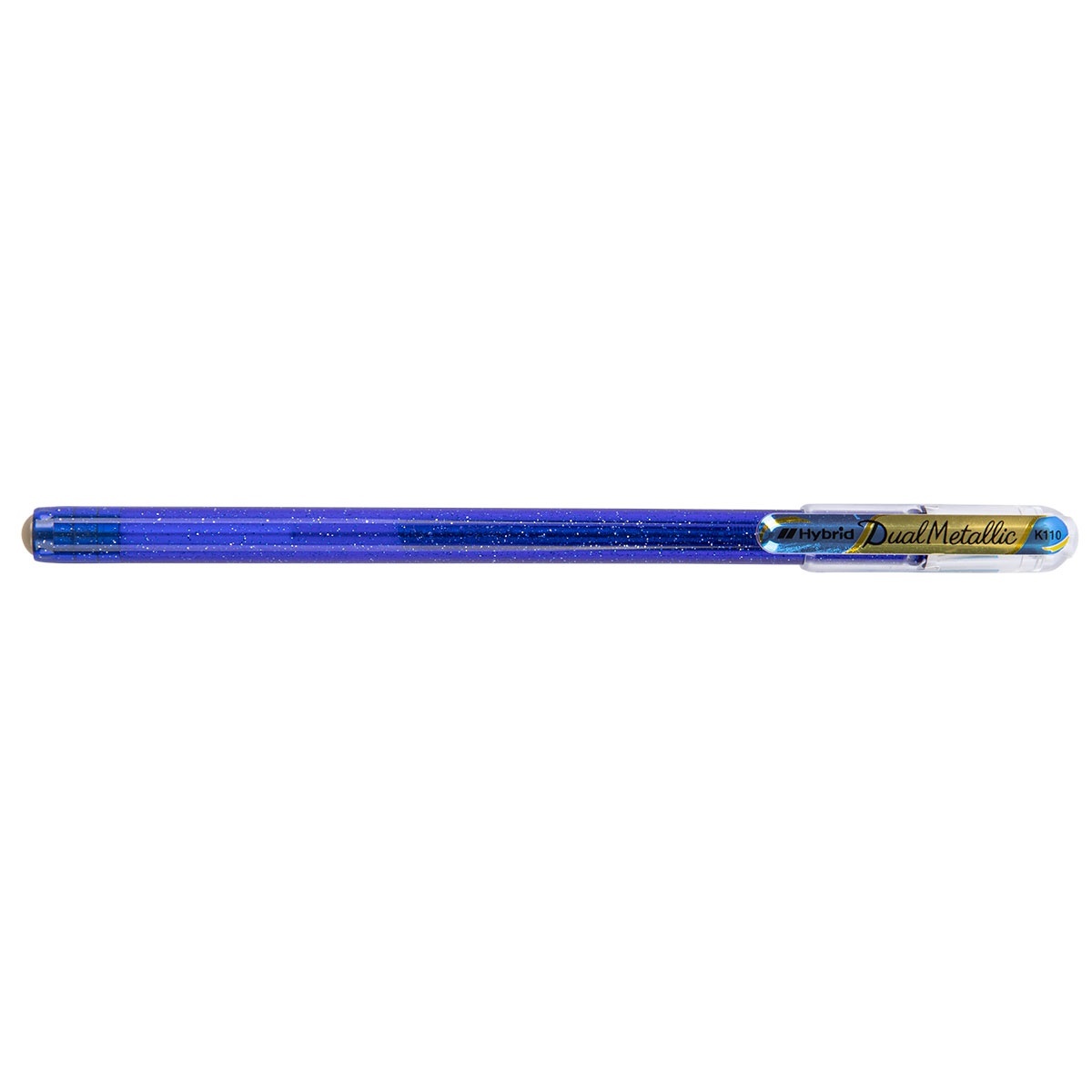 фото Ручка гелевая pentel hybrid dual metallic 1 мм хамелеон синий/золотой