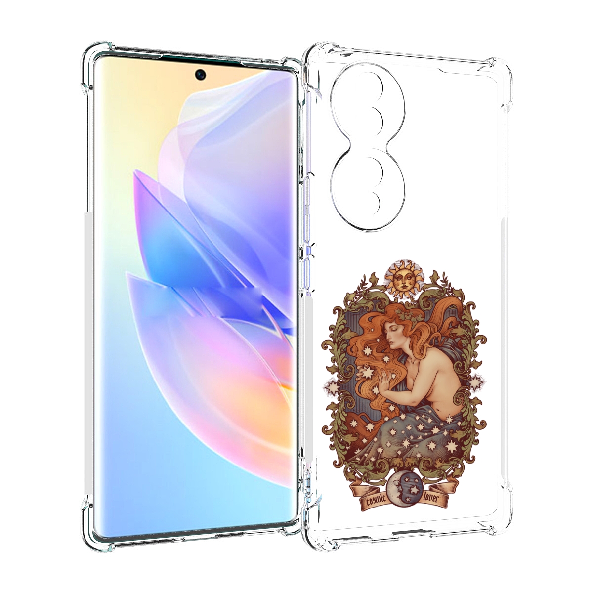 

Чехол MyPads звездная девушка абстракция для Honor 70, Прозрачный, Tocco