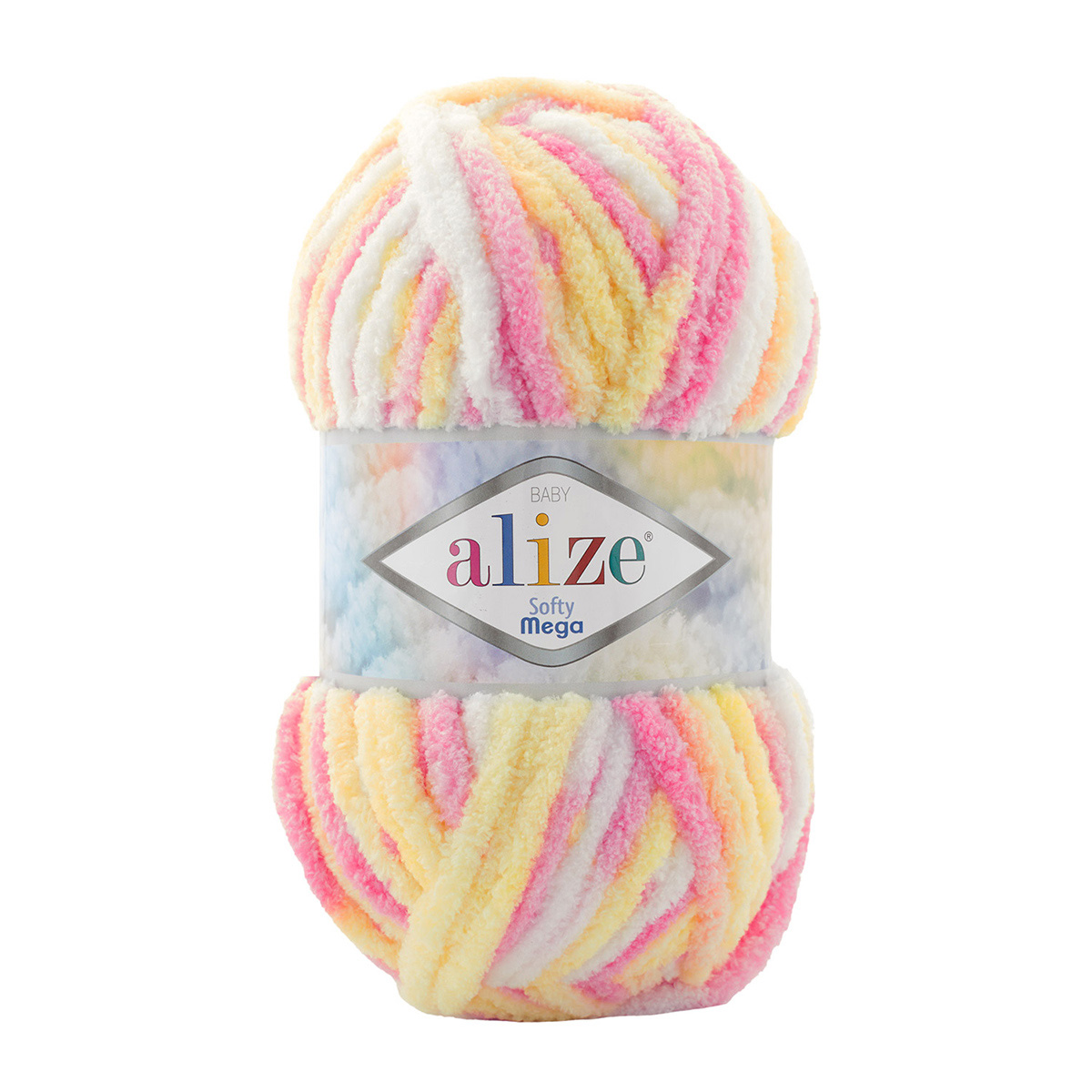 

Пряжа ALIZE apos;Softy Megaapos; 100гр. 70м (100% микрополиэстер) (6369 секционный)