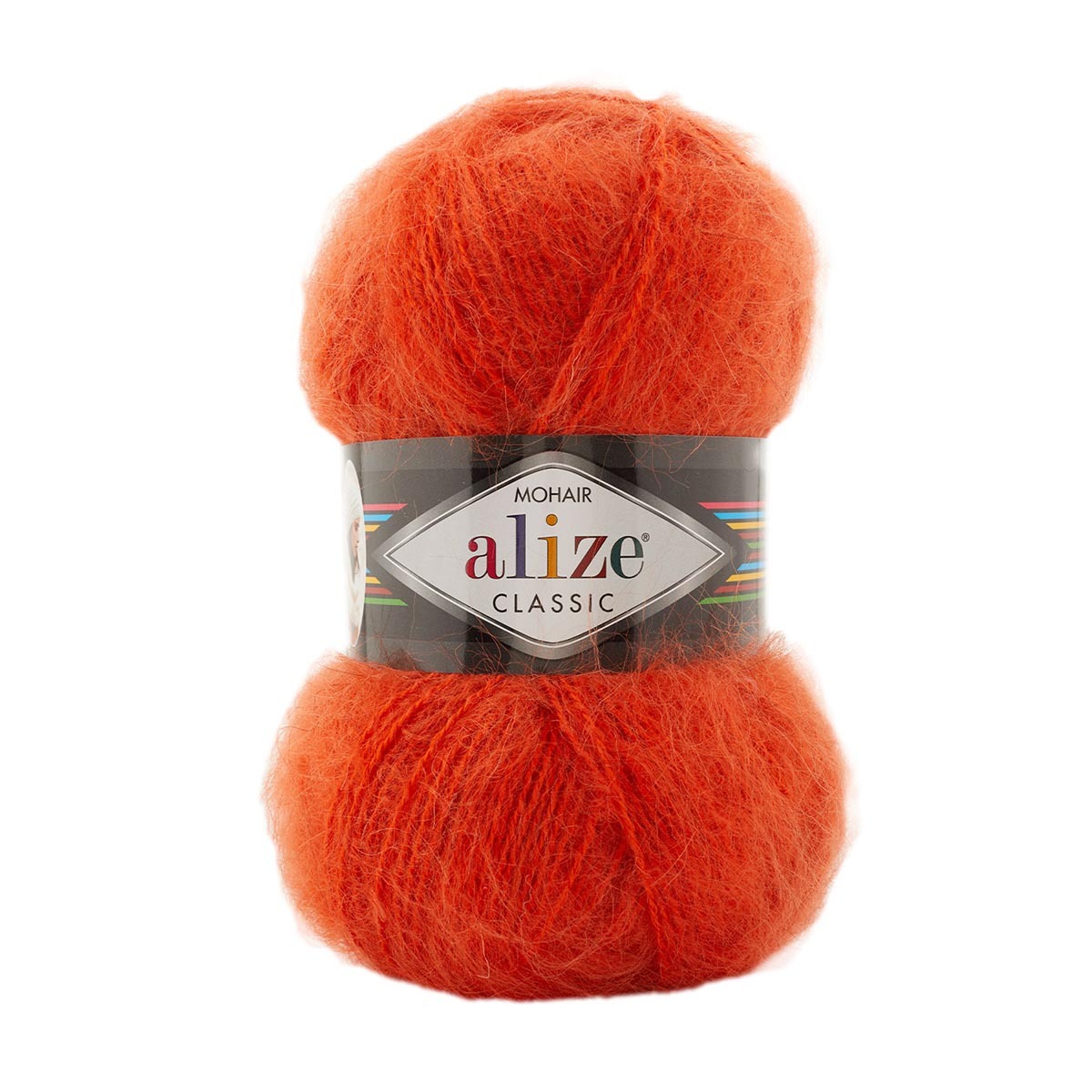 

Пряжа ALIZE Mohair classic new 200м (25%мохер, 24%шерсть, 51%акрил) (37 оранжевый)
