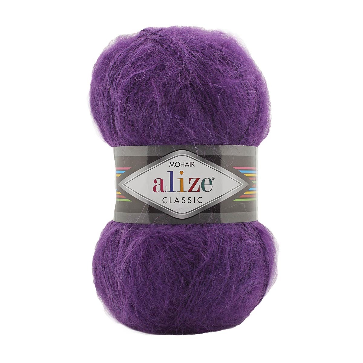 

Пряжа ALIZE Mohair classic new 200м (25%мохер, 24%шерсть, 51%акрил) (863 сливовый)