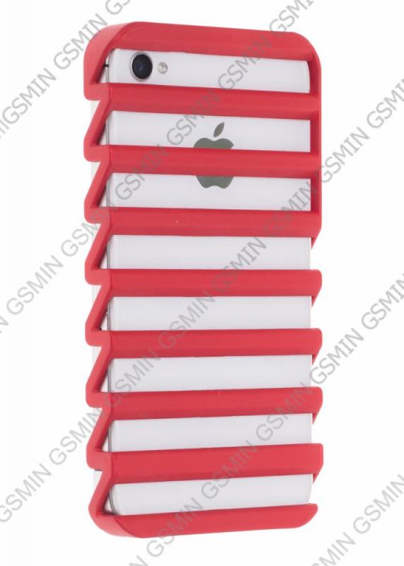 

Чехол-накладка для Apple iPhone 4/4S Лесенка (Красный)