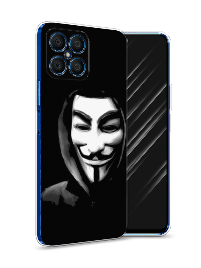 

Чехол Awog на Honor X8 "Анонимус", Черный;серый;белый, 6107650-5