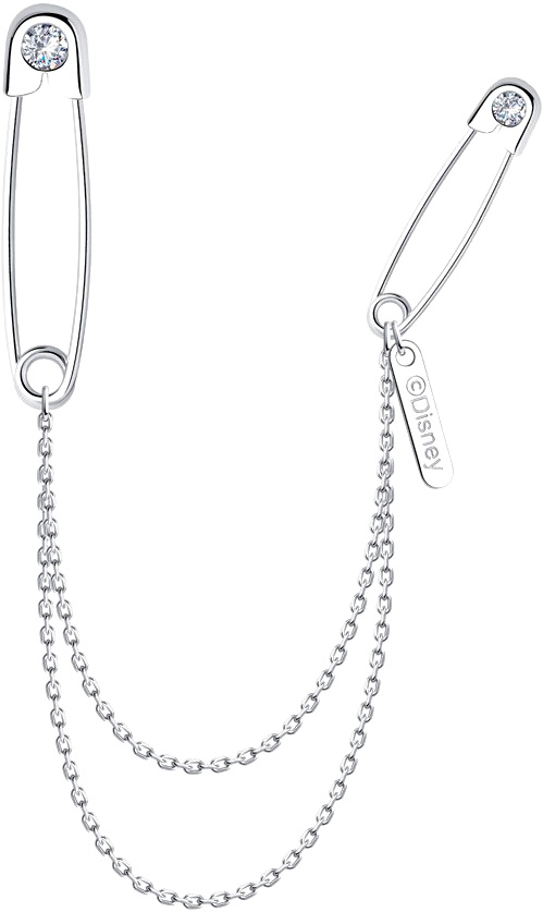 

Брошь из серебра с фианитом Yana Jewellery 117/08W-double-pin, 117/08W-double-pin
