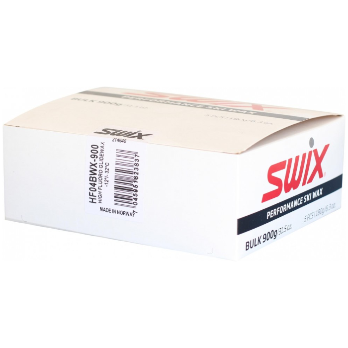 

Парафин высокофтористый SWIX HF4BWX Black (-12°С -32°С) 5х180 г., HF4BWX Black