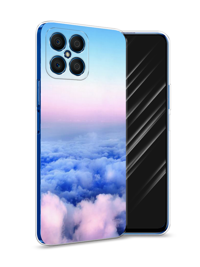 

Чехол Awog на Honor X8 "Облака", Голубой;розовый, 6107650-4