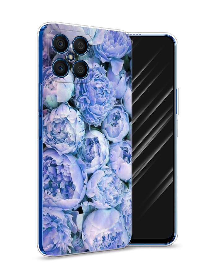 

Чехол Awog на Honor X8 "Пионы голубые", Голубой, 6107650-8