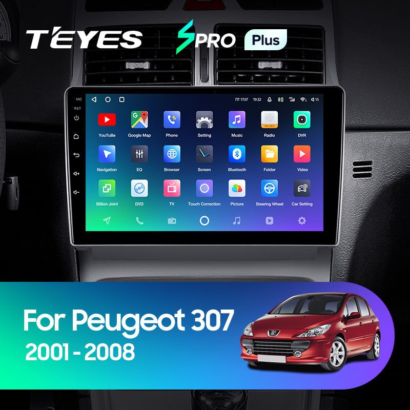 Штатная магнитола Teyes SPRO Plus 6128 Peugeot 307 1 2001-2008 3700000₽