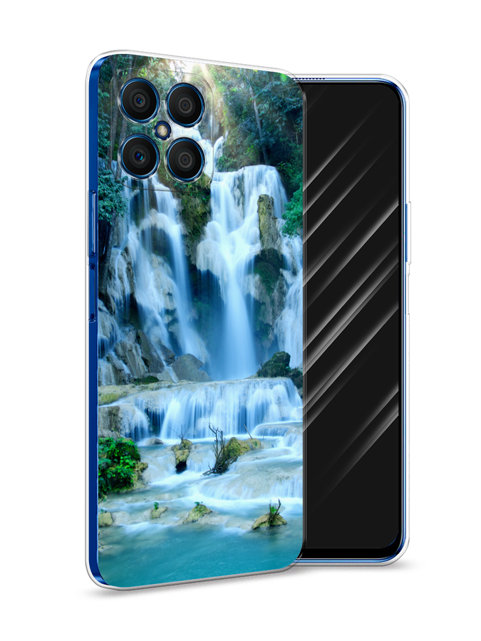 

Чехол Awog на Honor X8 "Водопад 8", Голубой;зеленый, 6107650-4