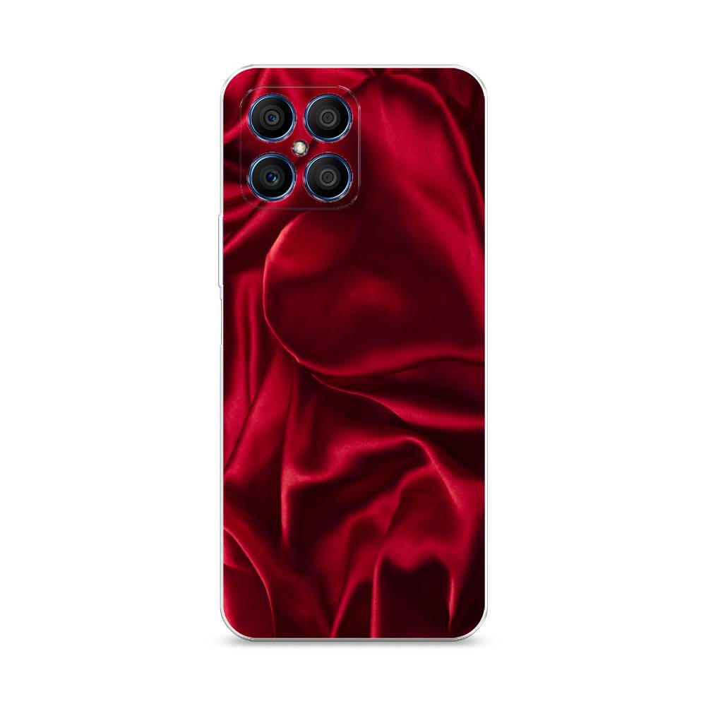 фото Чехол awog "текстура красный шелк" для honor x8