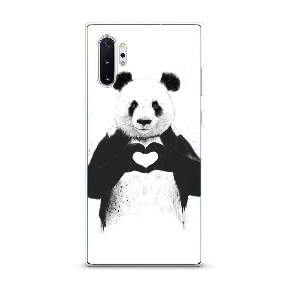 

Чехол Awog на Samsung Galaxy Note 10 Plus "Панда love", Разноцветный, 28550-10