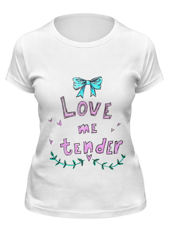 

Футболка женская Printio Love me tender белая M, Белый, Love me tender
