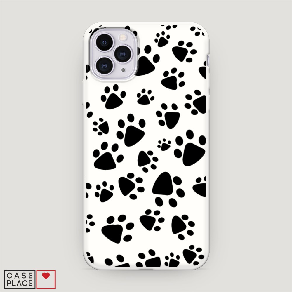 

Матовый силиконовый чехол "Лапки черные" на Apple iPhone 11 Pro, 12357-1