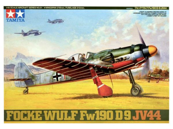 фото 61081 tamiya 1/48 немецкий истребитель focke-wulf fw190 d-9 jv44