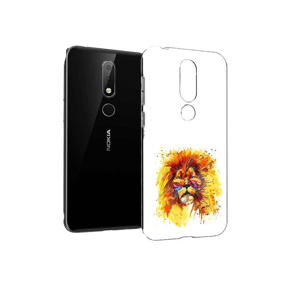 

Чехол MyPads Tocco для Nokia X6 лев в очках (PT115295.99.436), Прозрачный, Tocco