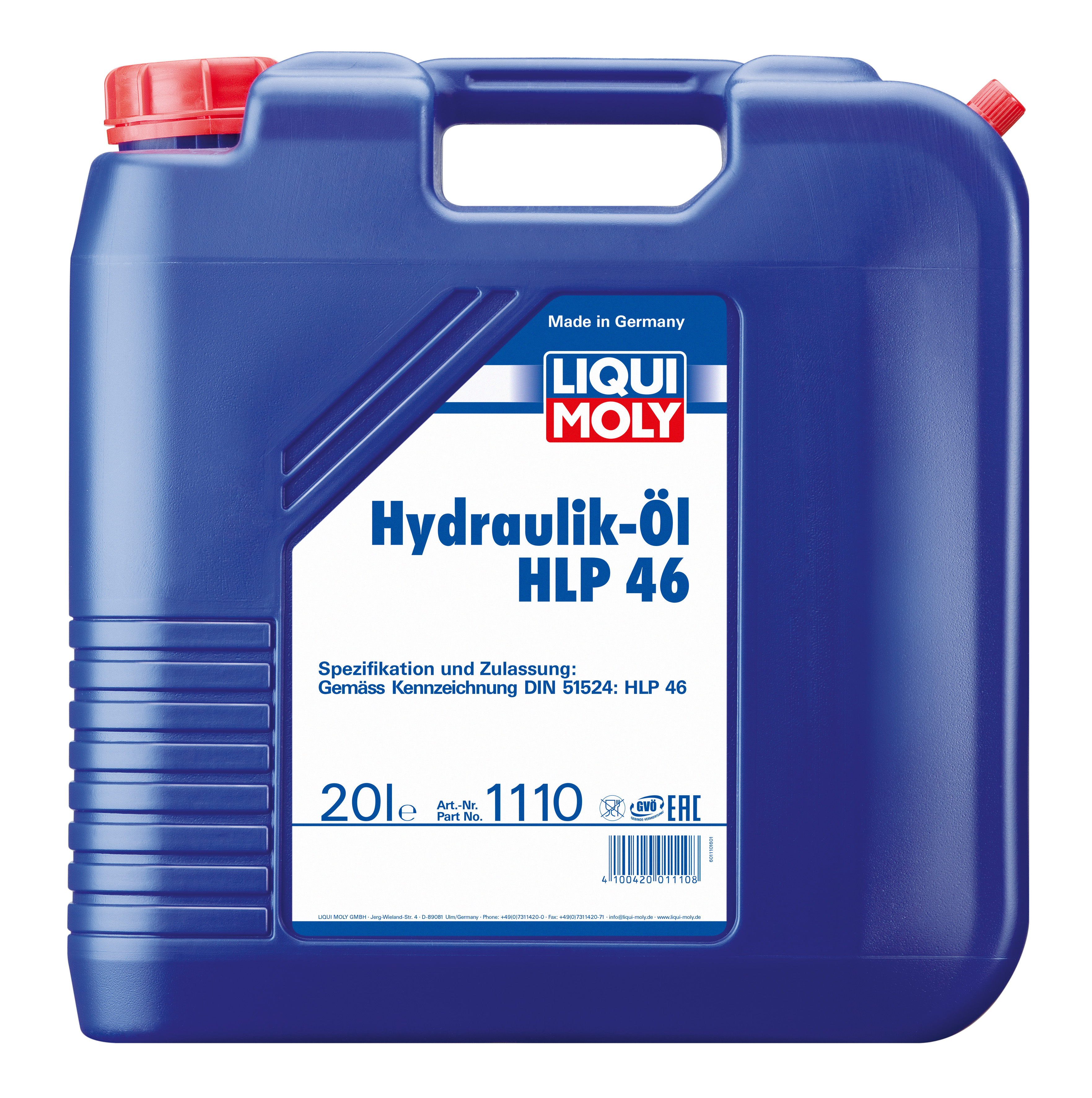 

LIQUI MOLY Мин.гидр.масло Hydraulikoil HLP 46 (20л)