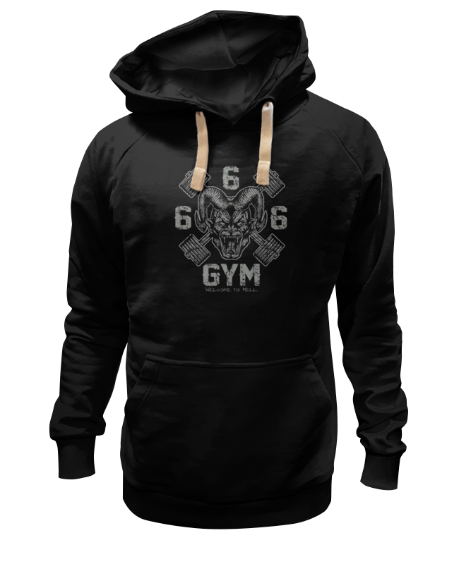

Худи унисекс Printio 666 gym черное XS, Черный, 666 gym