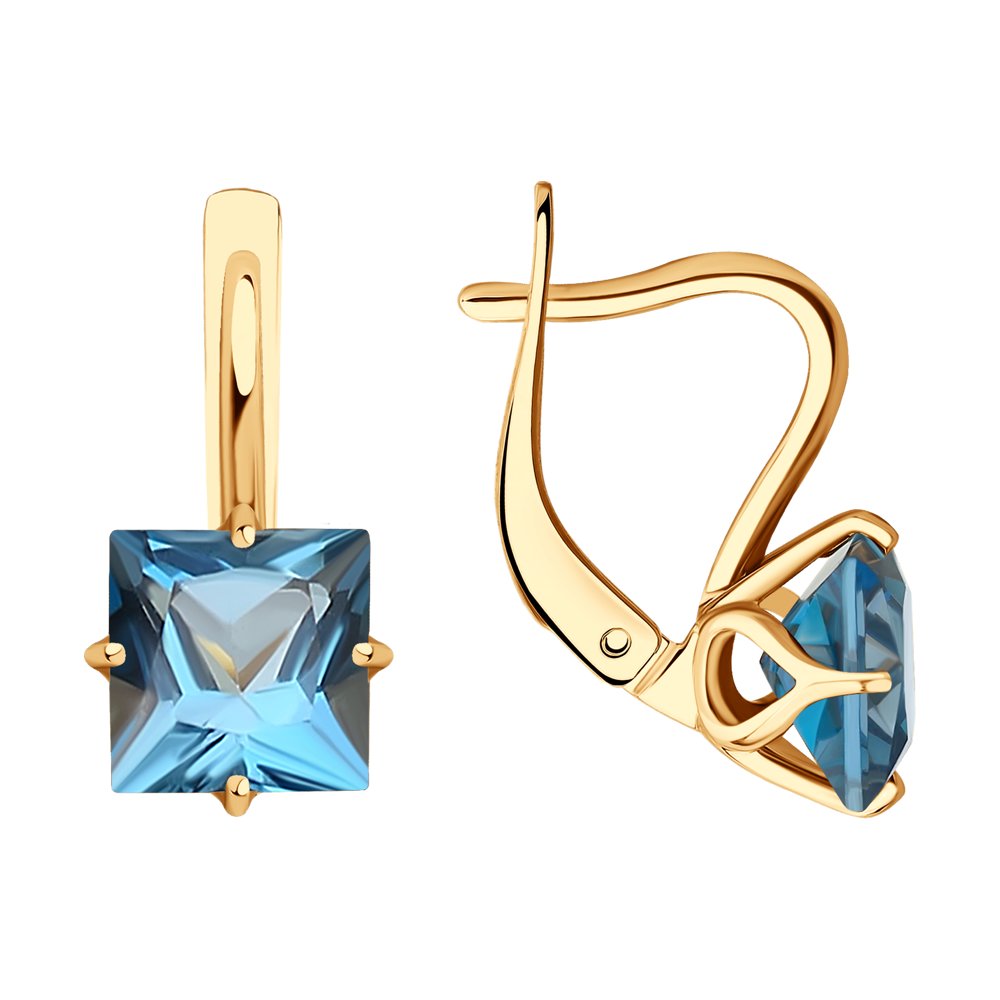 

Серьги из красного золота SOKOLOV 728015, топаз, 728015
