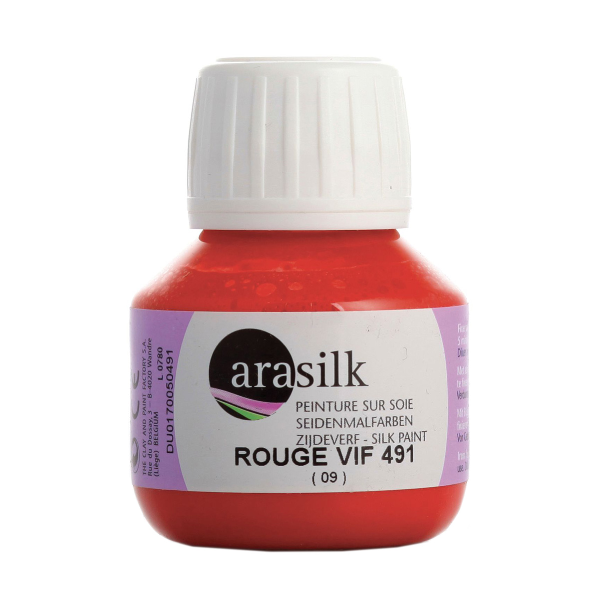 Краска для шелка H Dupont Arasilk, DU0170050, 50 мл (491 ярко-красный)