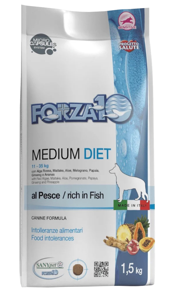 

FORZA10 FORZA10 DOG MEDIUM DIET монобелковый для взрослых собак средних пород при аллергии