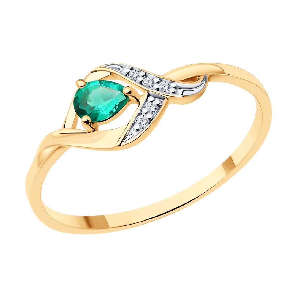 

Кольцо из красного золота с бриллиантом р. 18 SOKOLOV Diamonds 71-00237, 71-00237