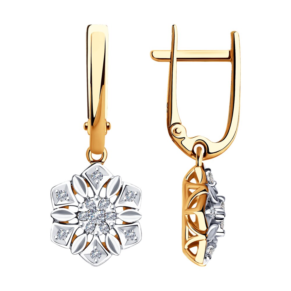 

Серьги подвески из красного золота с бриллиантом Diamant 51-221-00529-1, 51-221-00529-1