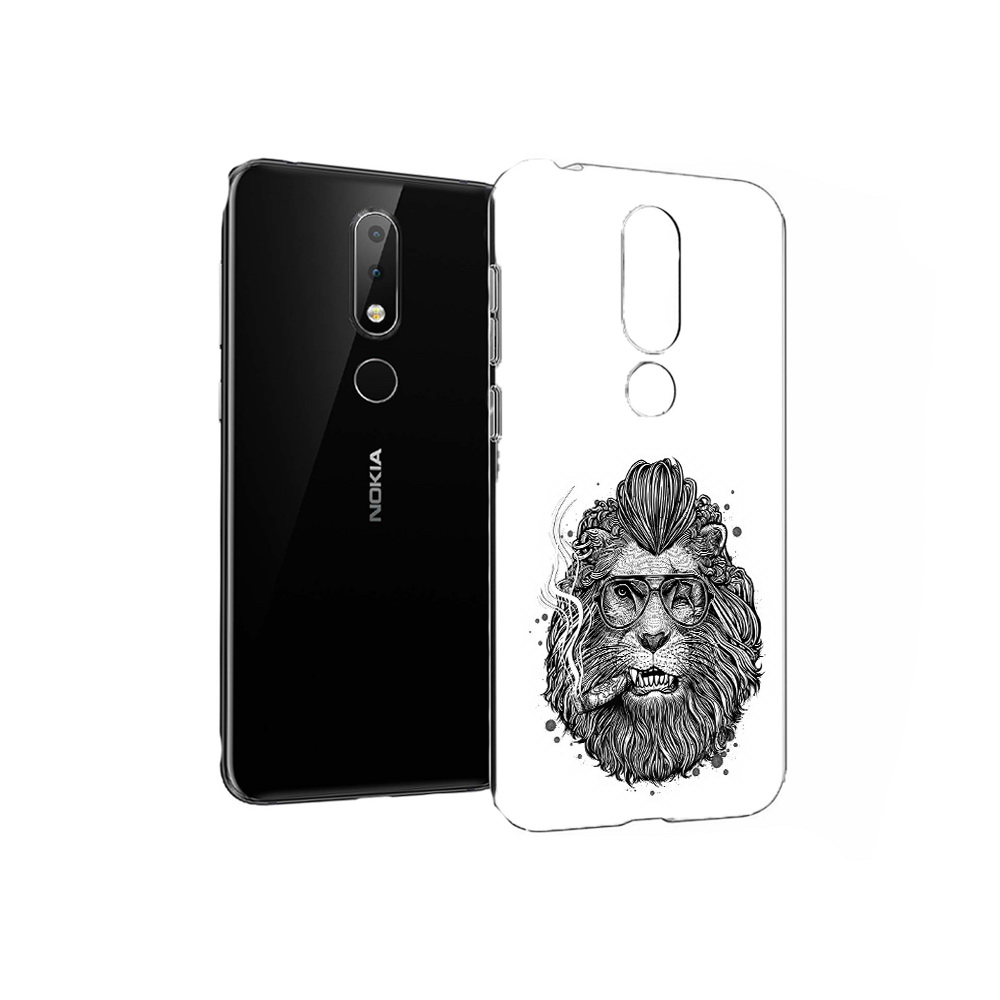 

Чехол MyPads Tocco для Nokia X6 курящий лев (PT115295.99.432), Прозрачный, Tocco