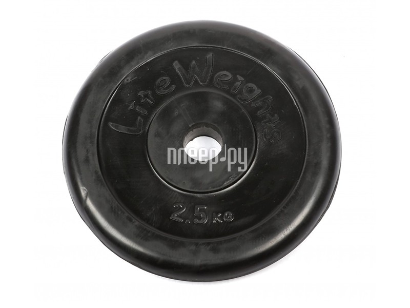 фото Диск обрезиненный lite weights 26mm 2.5kg black 2473lw