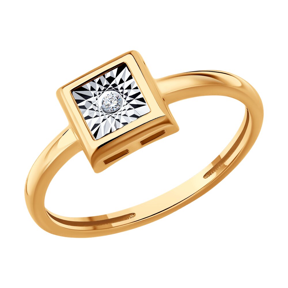 

Кольцо из золота р. 17 Diamant 51-210-02964-1, бриллиант, 51-210-02964-1