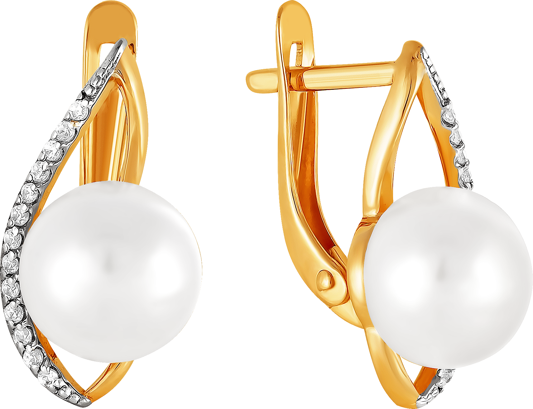

Серьги женские из золота Примаэксклюзив 290-1-749Р, жемчуг/фианит, 290-1-749Р