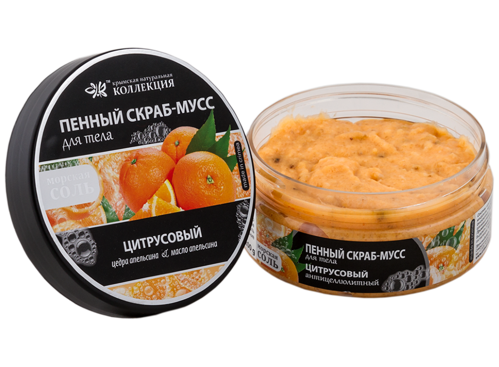 фото Пенный скраб-мусс цитрусовый для тела крымская натуральная коллекция