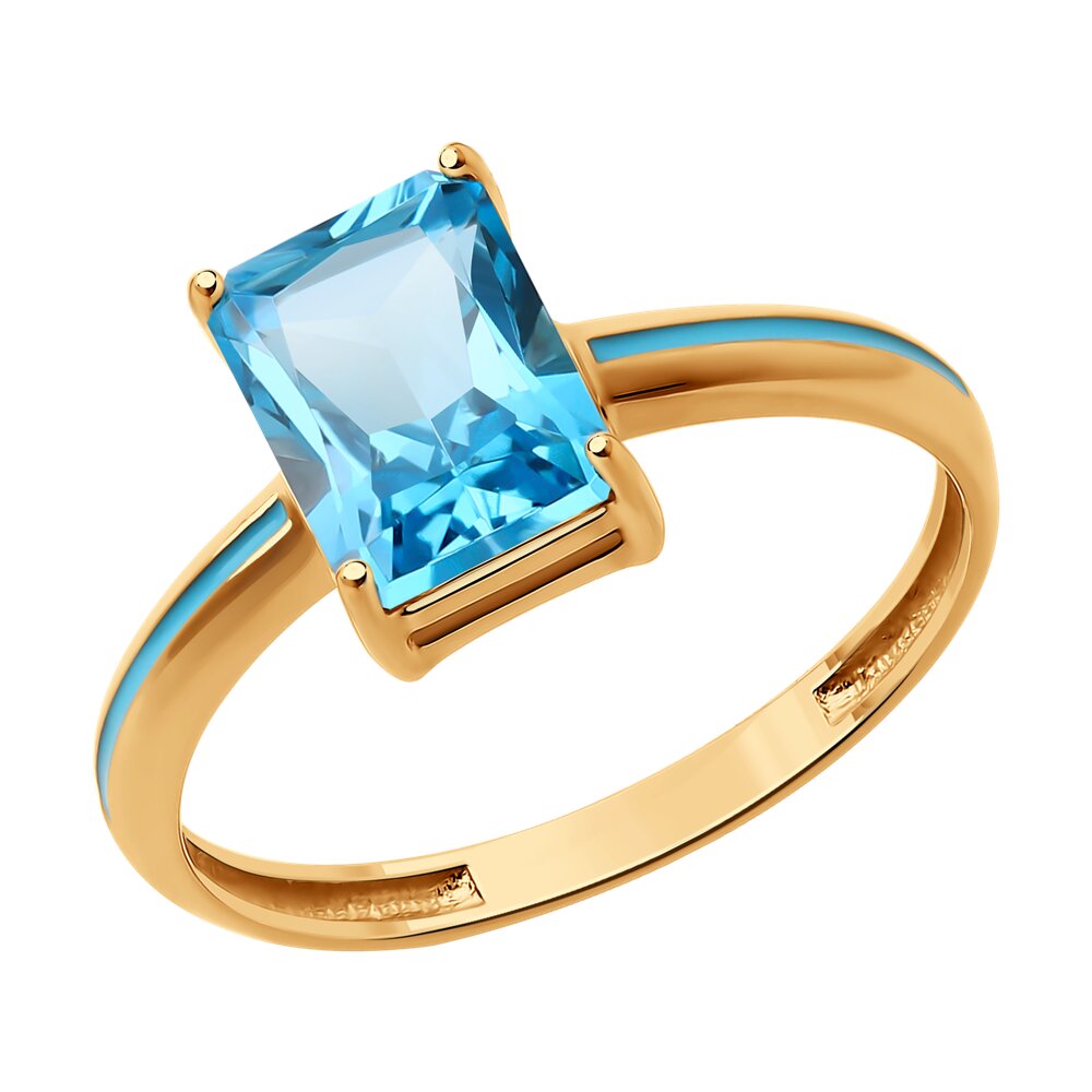 

Кольцо из серебра р. 18 Diamant 93-310-02650-1, эмаль/топаз, 93-310-02650-1