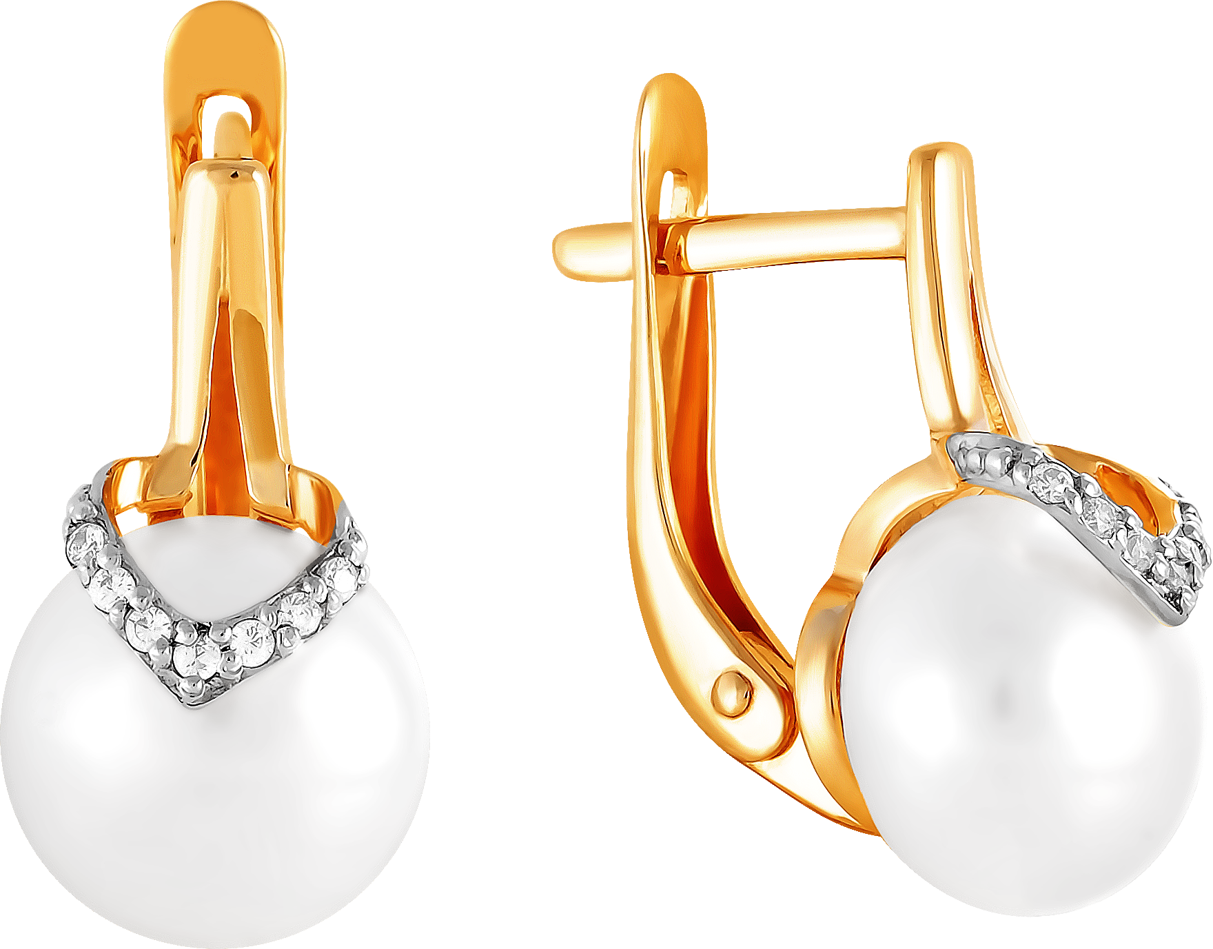 

Серьги женские из золота Примаэксклюзив 290-1-745Р, жемчуг/фианит, 290-1-745Р