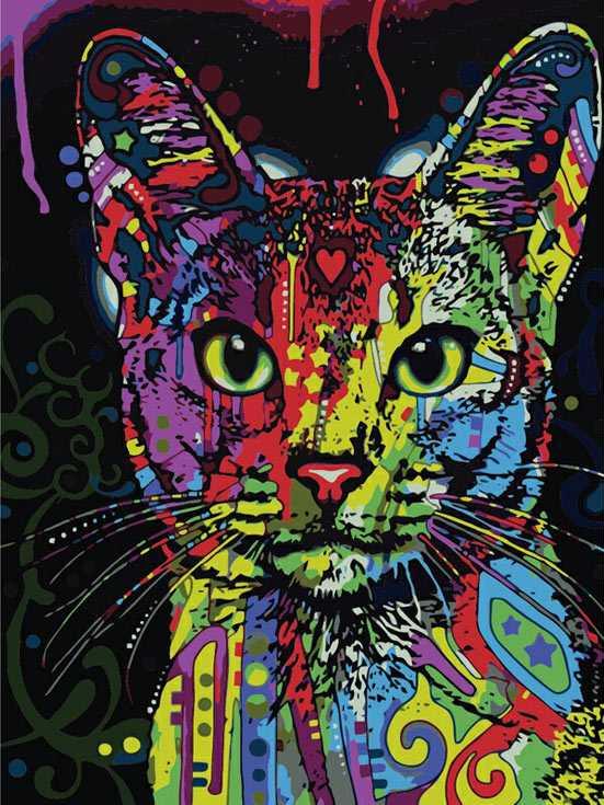 фото Картина по номерам paintboy абиссинский кот, 40x50 см