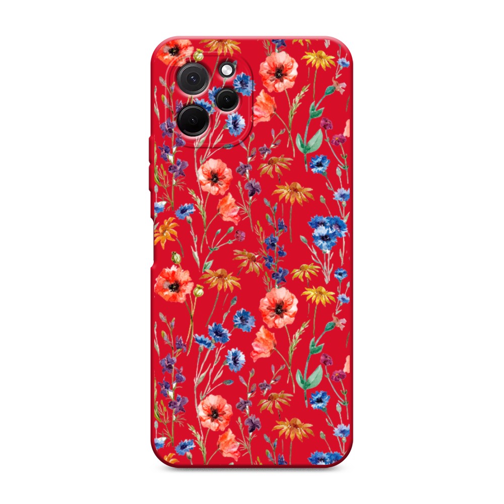 

Чехол Awog на HuaweI Nova Y61 "Маки и васильки фон", 6120053-1