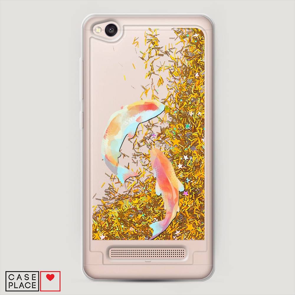 

Жидкий чехол с блестками "Акварельные карпы" на Xiaomi Redmi 4A, 31390-1
