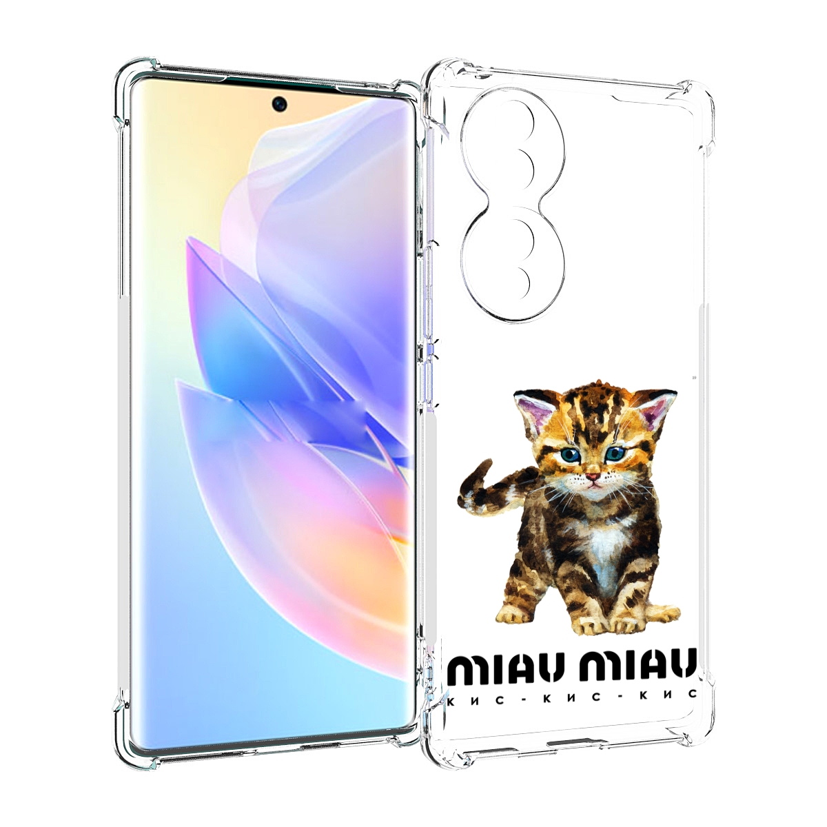 

Чехол MyPads Бренд miau miau для Honor 70, Прозрачный, Tocco